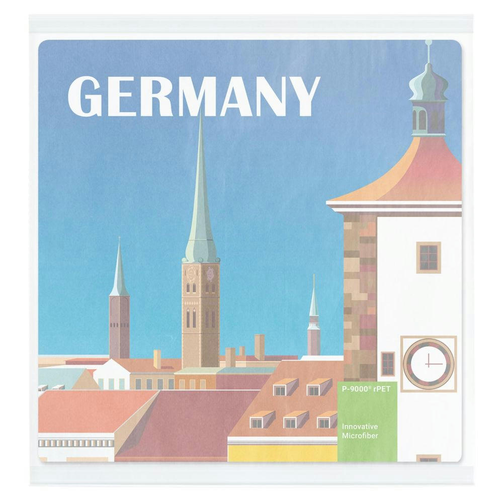 POLYCLEAN rPET Displaytuch 20x20 cm im Pergaminbeutel, All-Inclusive-Paket