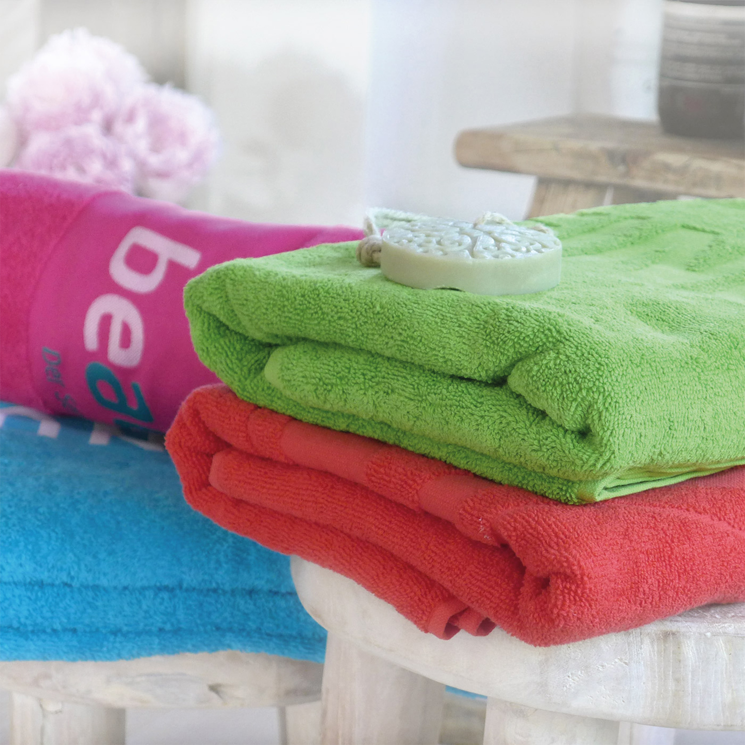 Zwirntücher mit Hoch-/Tiefeinwebung 70x140 cm