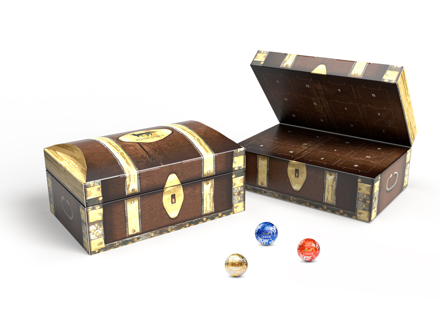 LINDT Lindor Adventskalender "Schatztruhe" Eco