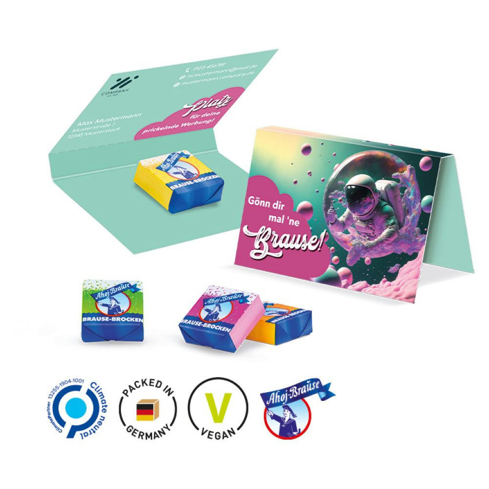 Werbekarte Visitenkartenformat, verschiedene Füllvarianten