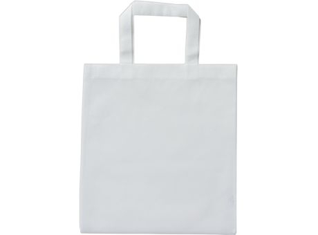 Vliestasche weiß, 2 kurze Henkel